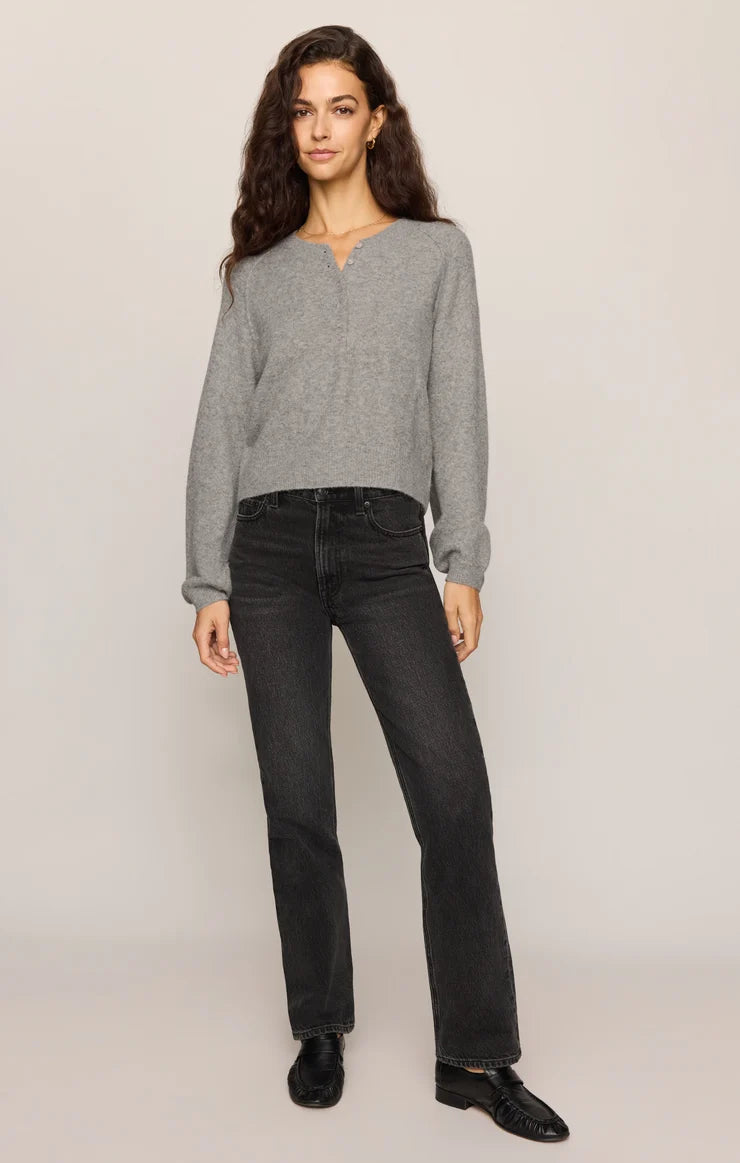 Classic Heather Grey Westmont Henley Sweater