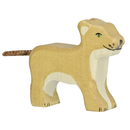 Holztiger Wooden Lion Figurine, Small | Standing