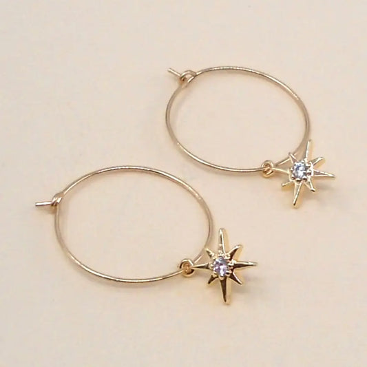 North Star Hoops (Gold Filled)