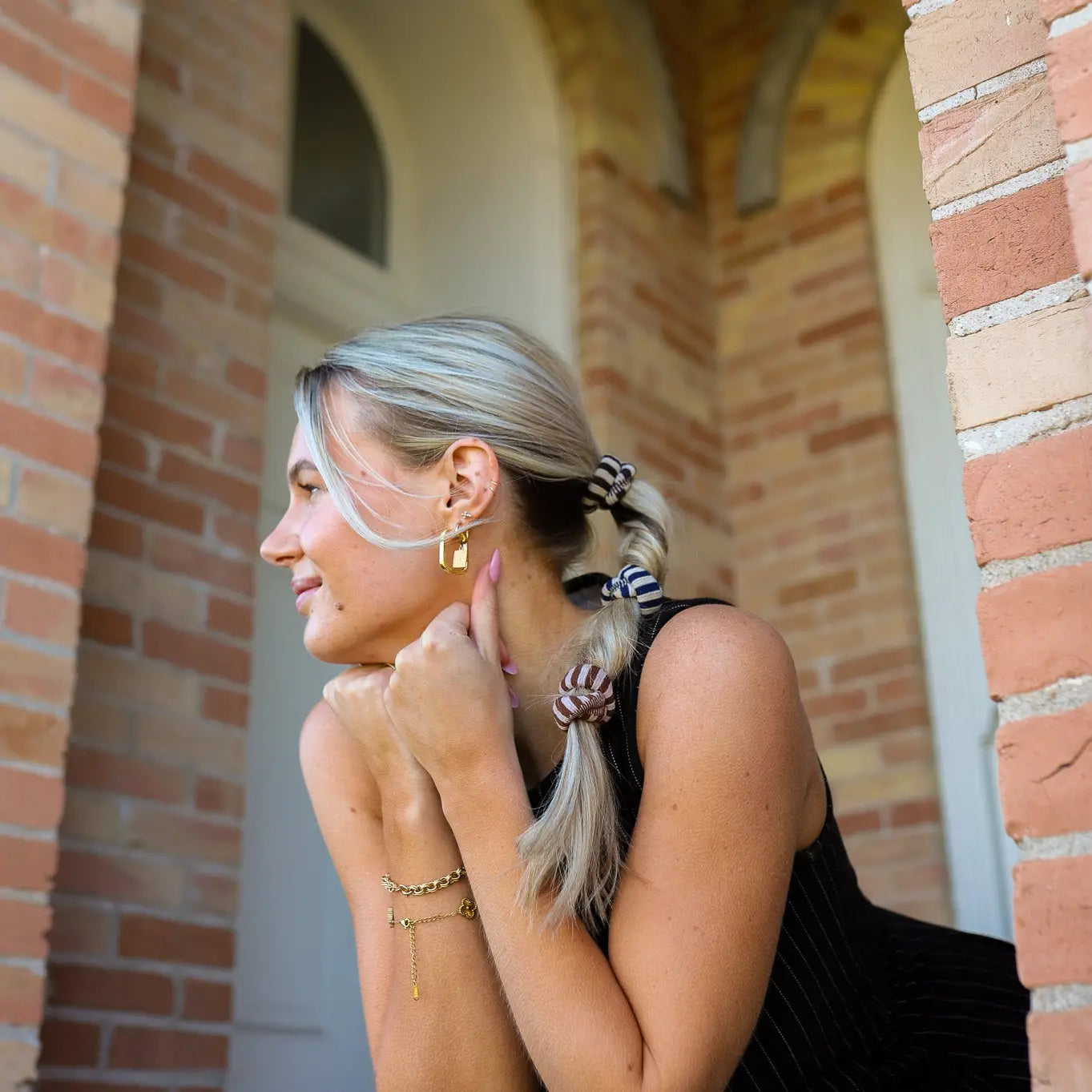 Striped Hair Tie Pack of Three