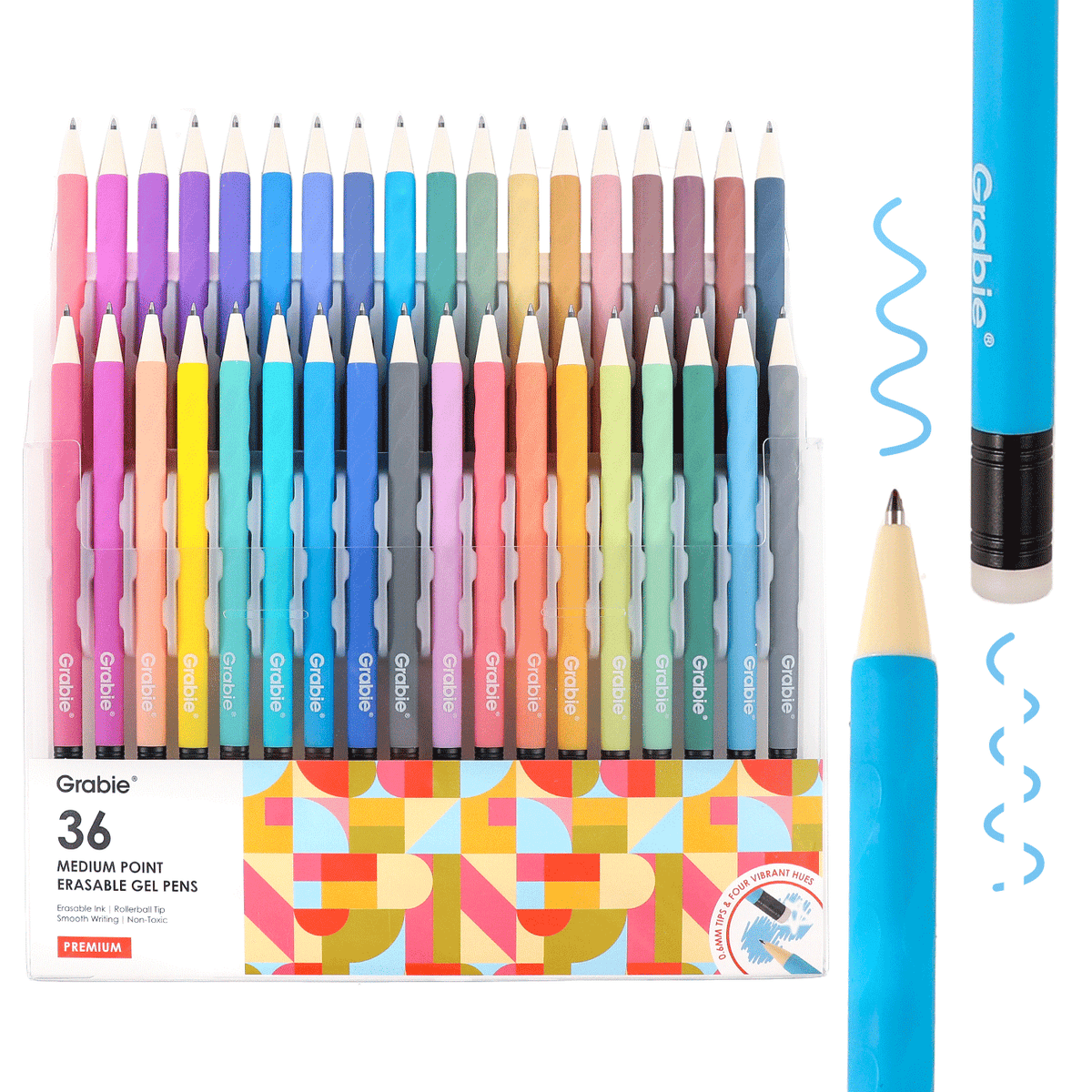 Medium Point Erasable Gel Pen Sets of 9 - Multiple Colors