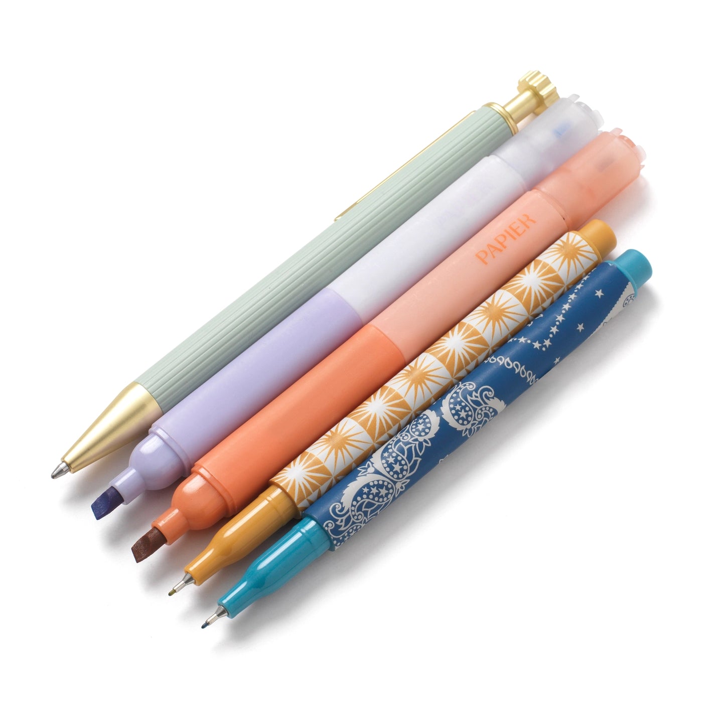 Mixed Pen & Highlighter Set of 5 - Solstice