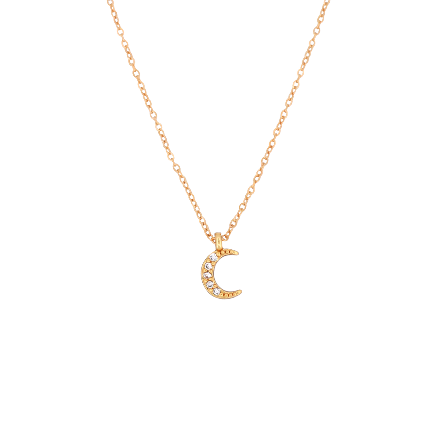 CZ Moon Necklace