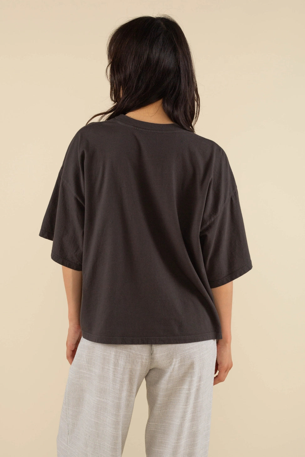 Vintage Boxy Garment Dyed Tee | Vintage Black