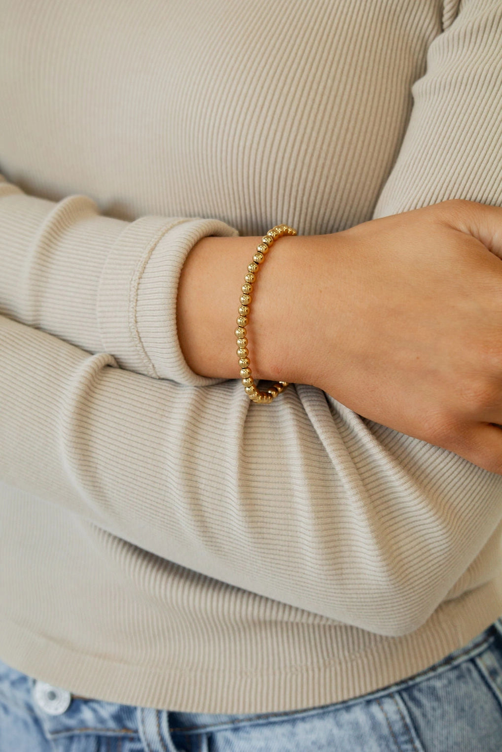 Gold Beaded Bracelet
