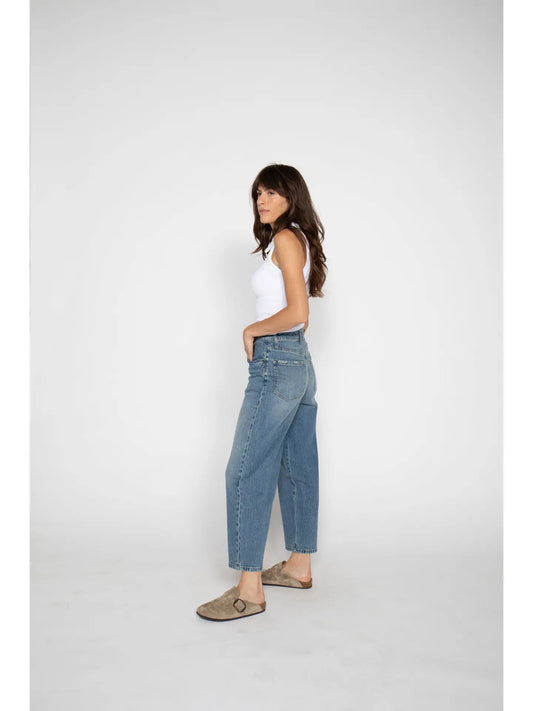 Harlow High Rise Barrel Jean, Vintage Denim Indigo