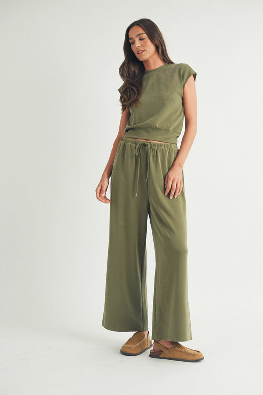 Lounge Wide Leg Pants | Sage