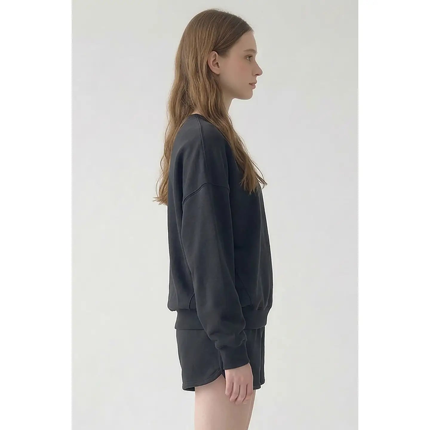 Cotton Oversized Everyday Sweatshirt - Vintage Black