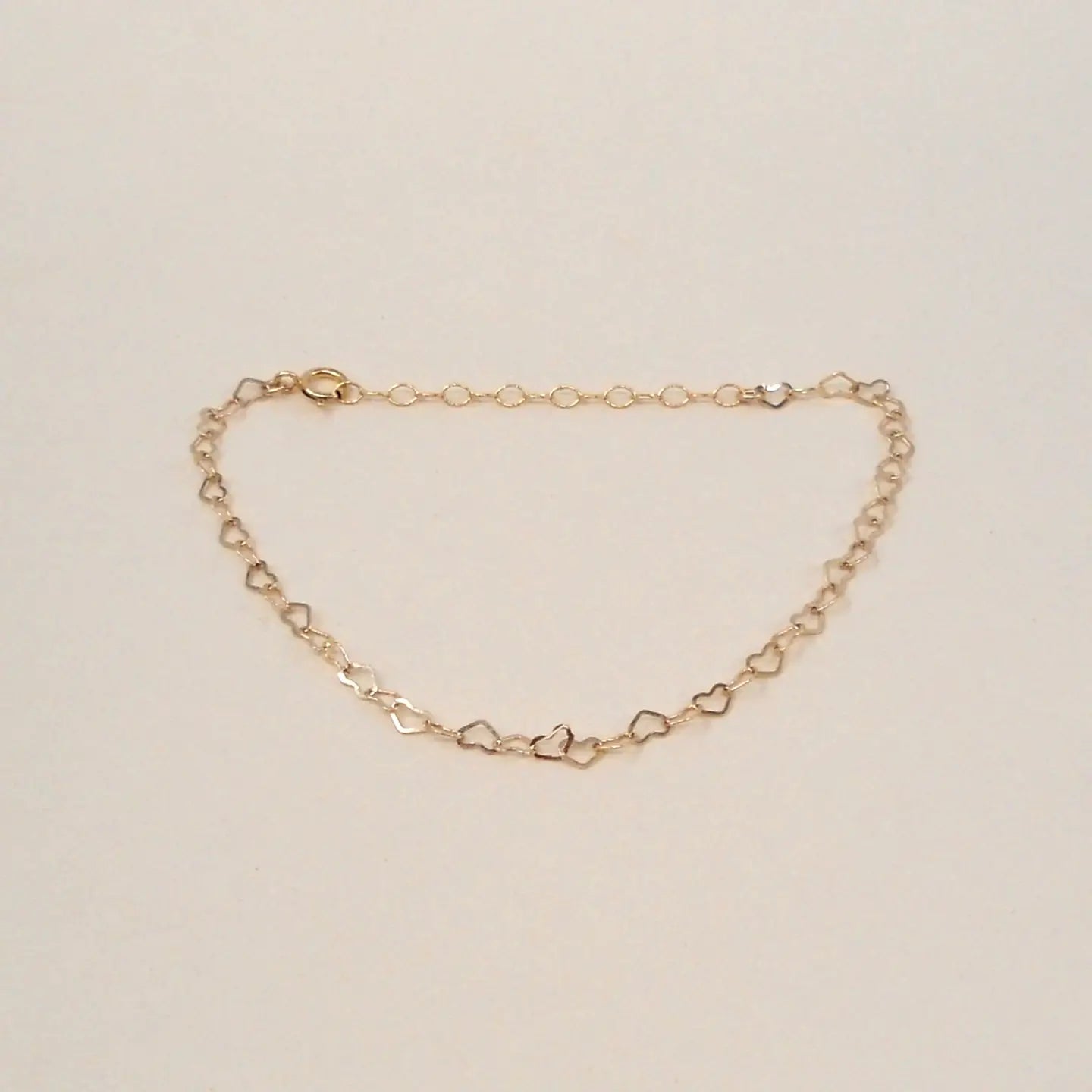 Heart Chain Bracelet (Gold Filled)