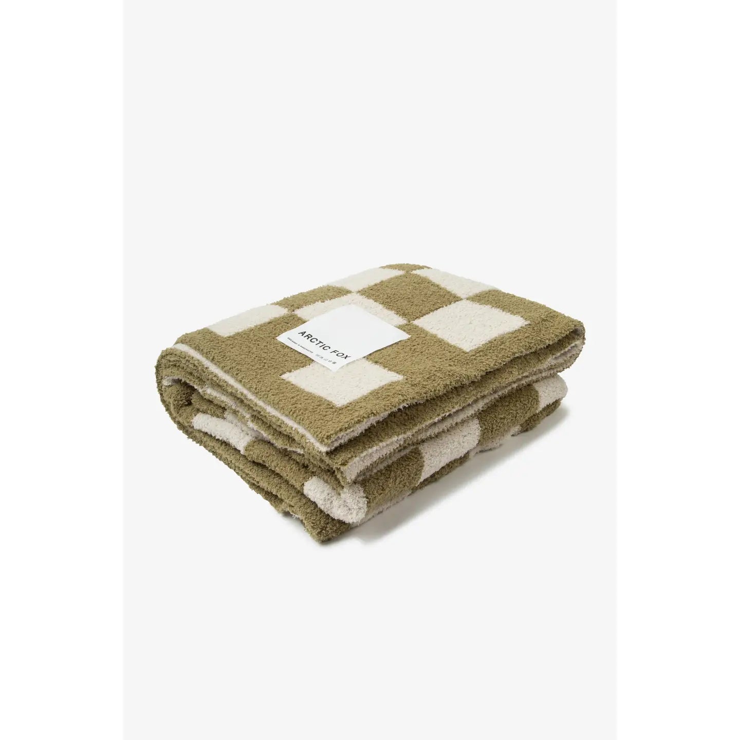 The Teddy Throw - 100% Recycled - Khaki Check