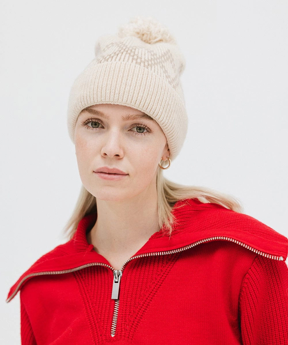 Elio Pom Beanie (Cream)