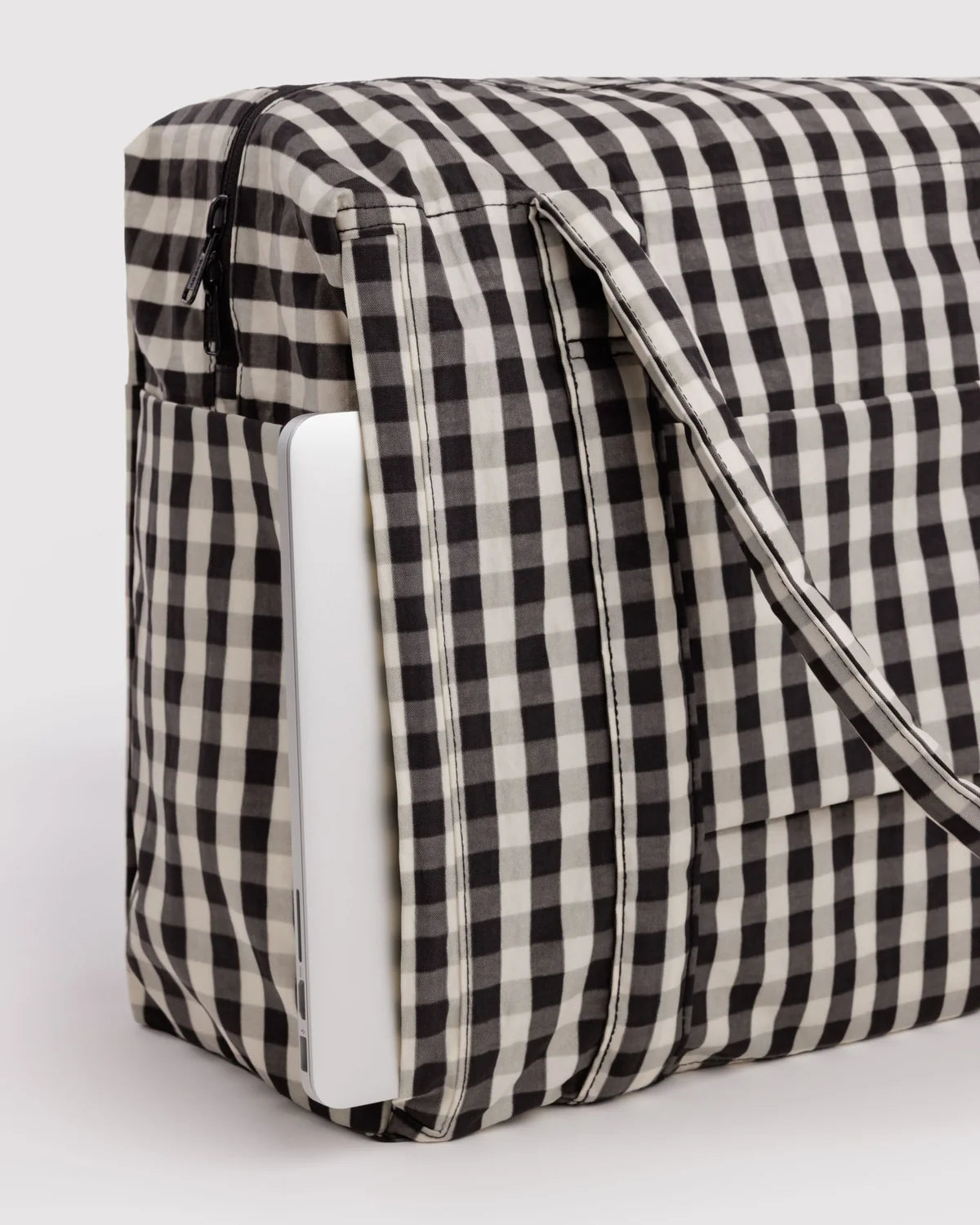 Black And Cream Gingham Cloud Carry-On