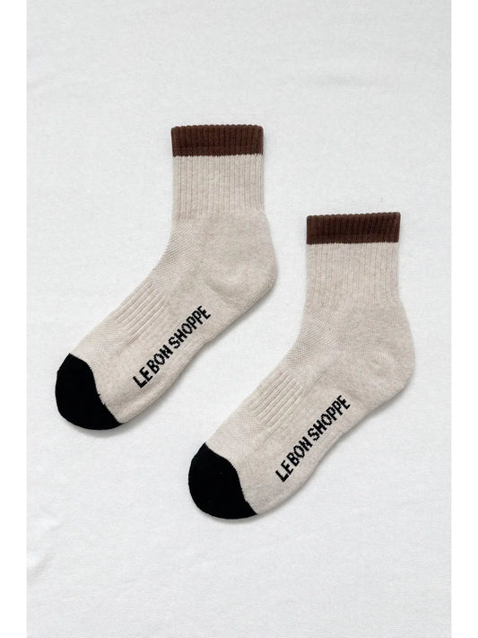 Color Block Girlfriend Socks | Black Coffee