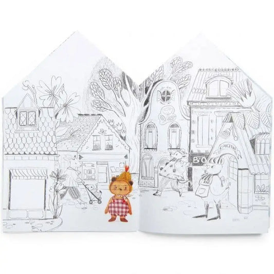 House Coloring Book with Stickers