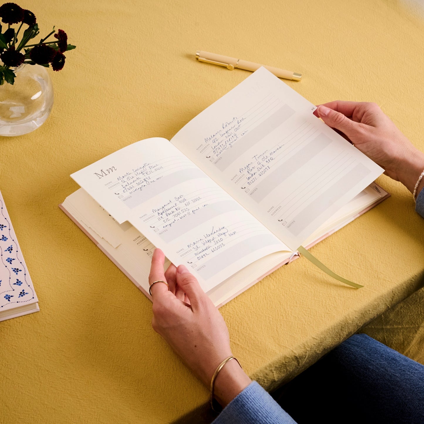 Address Book, A5 Hardcover - Floral Patchwork