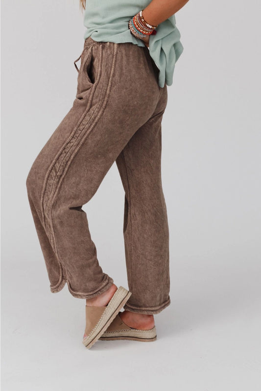 So Comfy Wide Leg Full Pant | Mocha