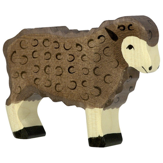 Holztiger Wooden Sheep Figurine | Black