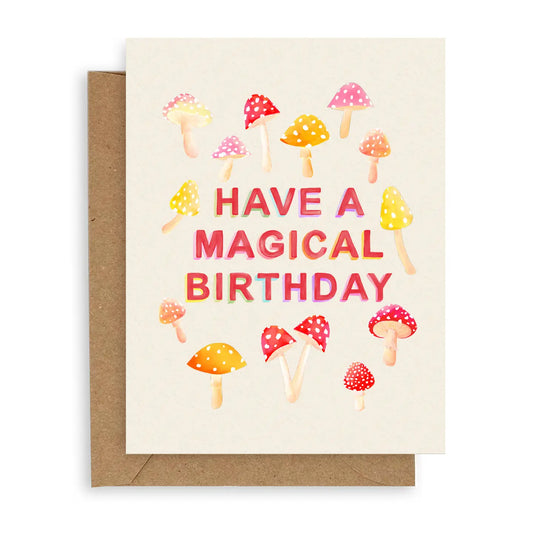 Magic Mushrooms Birthday Card