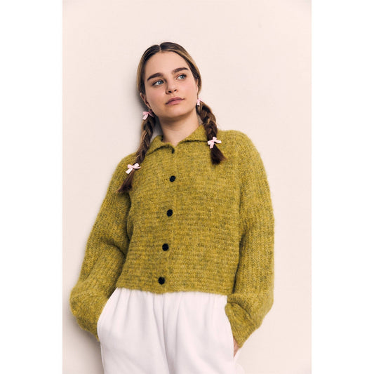 Chartreuse Mohair Cardigan