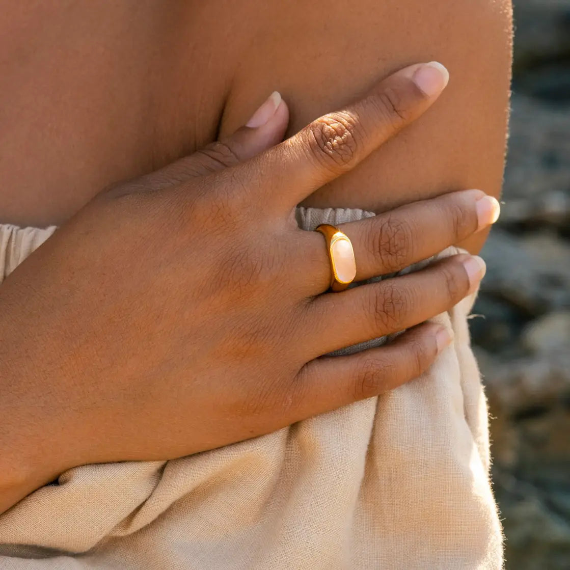 Amara Rose Quartz Ring
