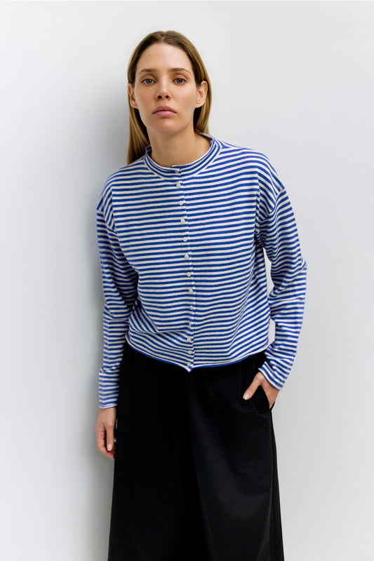 Blue Stripe Elisa Cardigan