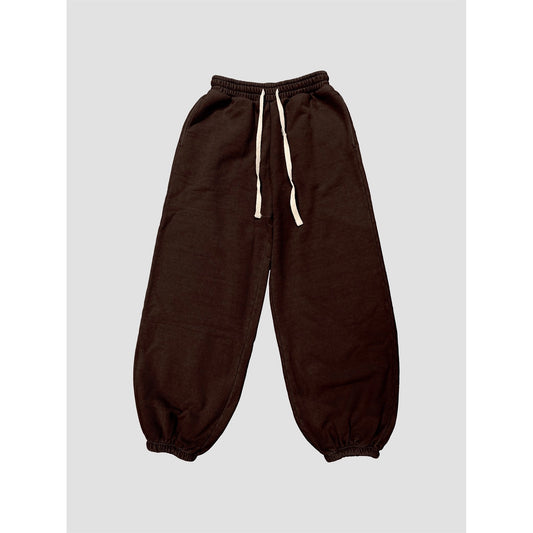 Wide Leg Jogger Pants (Chocolate Brown)