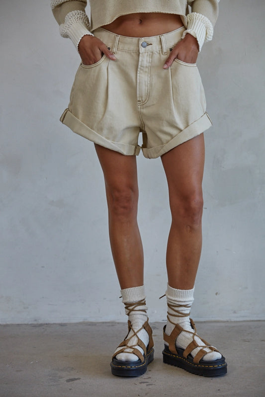 Cruisin' Denim Shorts (Sand)