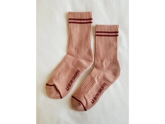 Boyfriend Socks - Vintage Pink