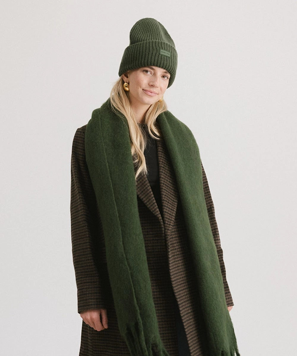 Mik Oversized Scarf (Dark Green)