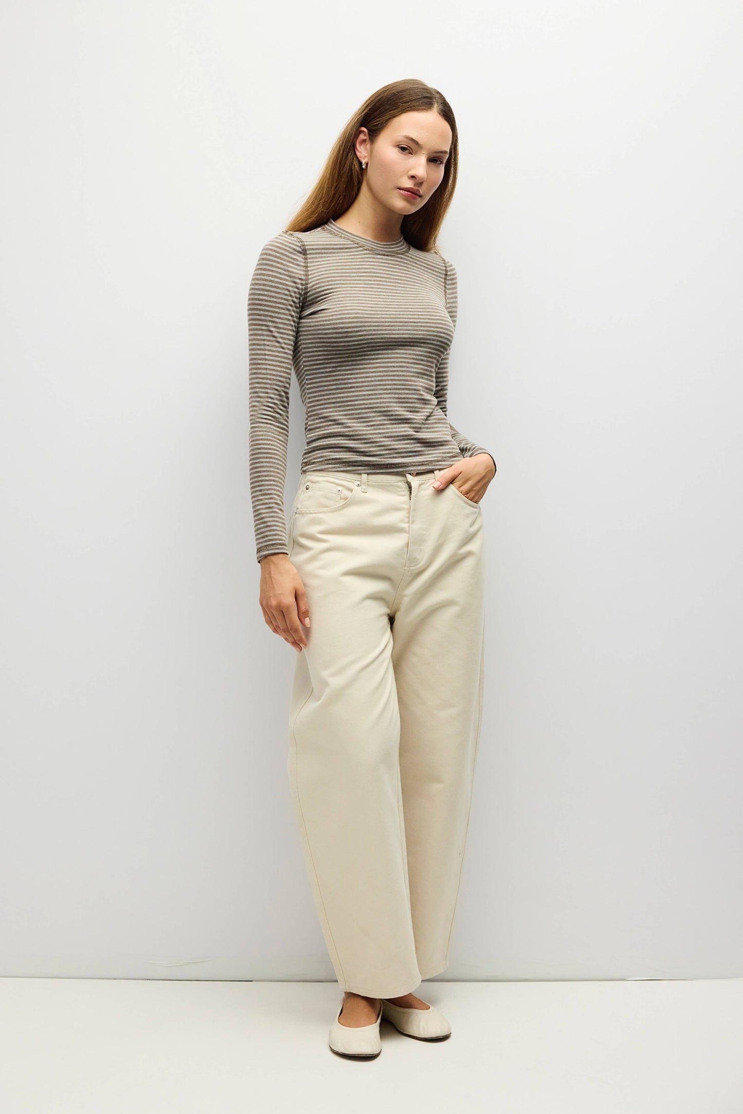 Brown Striped Perry Top