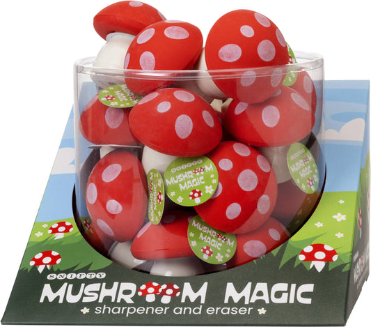 Mushroom Magic Sharpener + Eraser