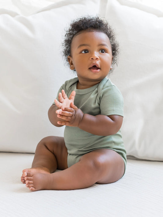 Classic Short Sleeve Bodysuit (Thyme)