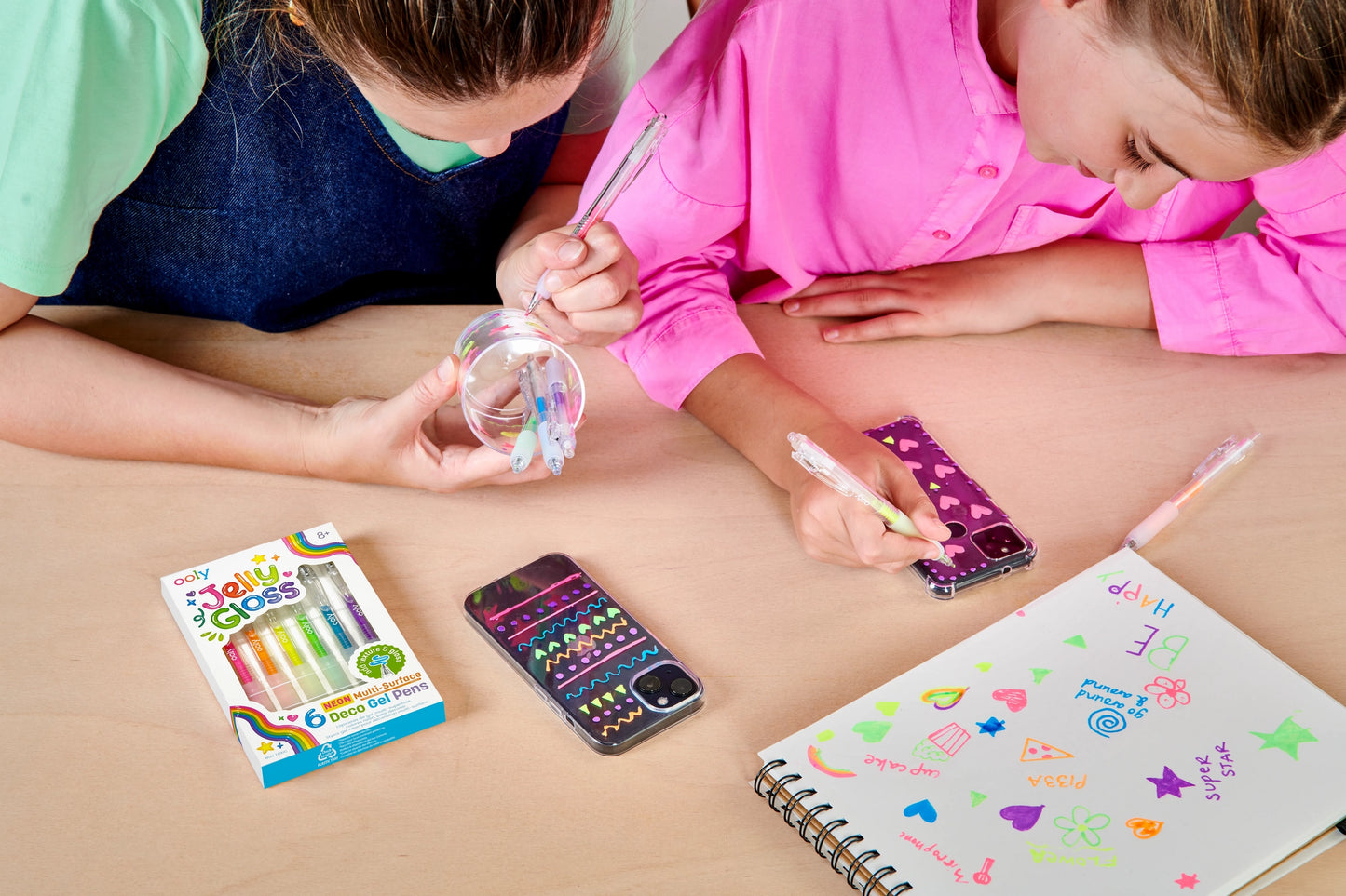 Jelly Gloss: Neon Multi-Surface Deco. Gel Pens (Set of 6)