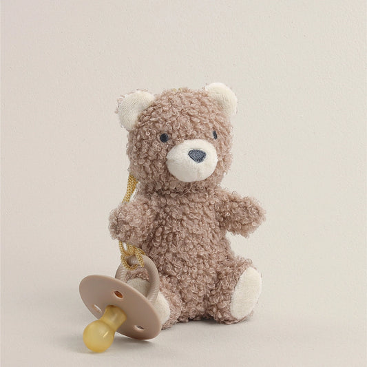 Teddy Natural Rubber Pacifier & Plush