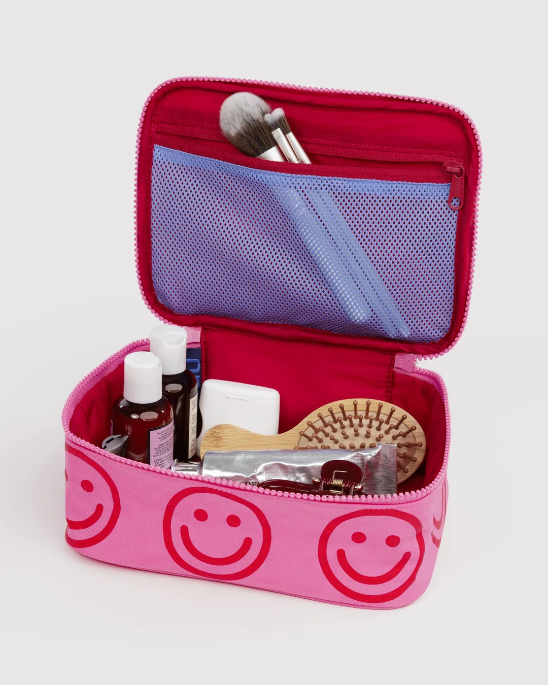 Azalea Pink Happy Small Cosmetic Case