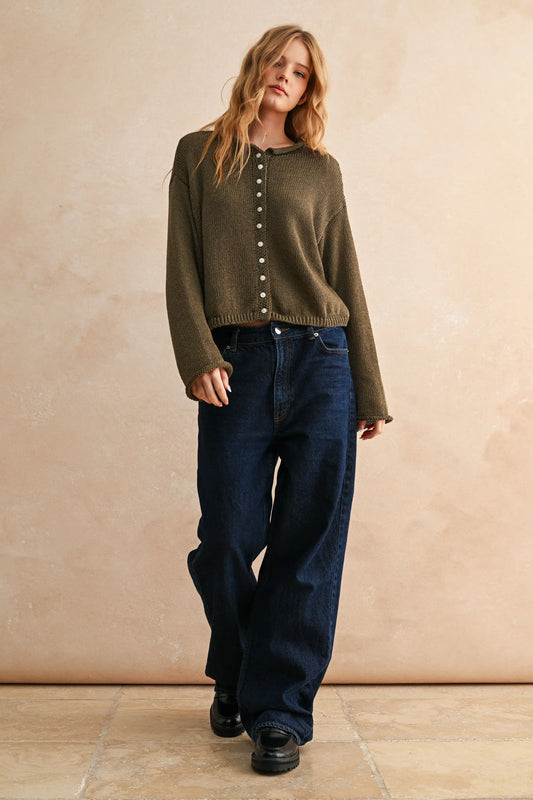 The Elle Cardigan (Coffee)