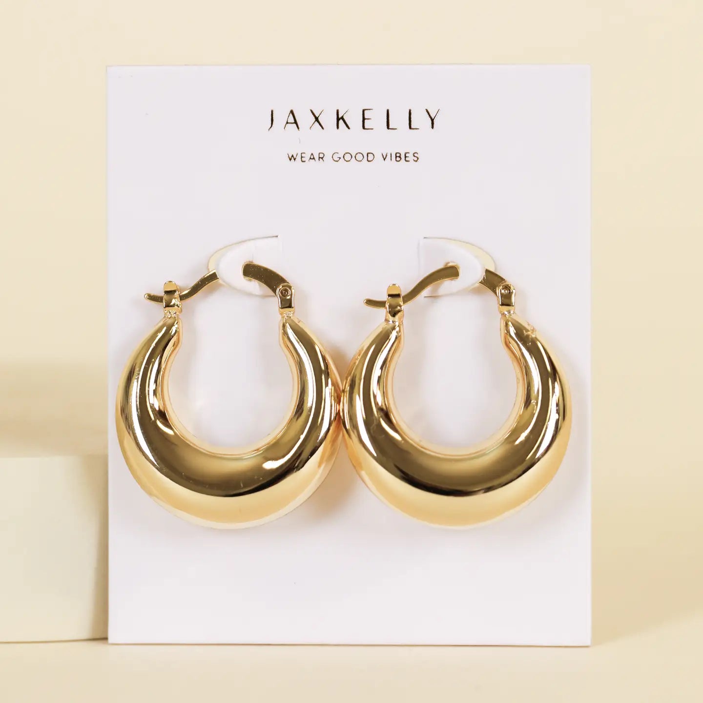 Gold Hoop - Sculptural Wide - Earrings