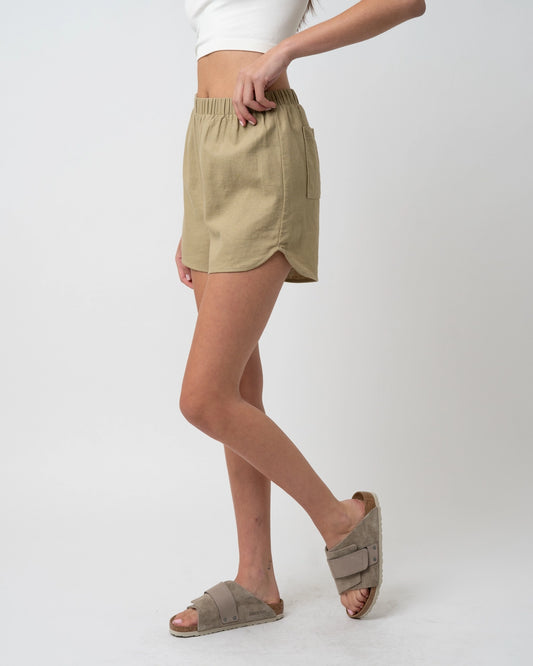 Linen Shorts | Olive