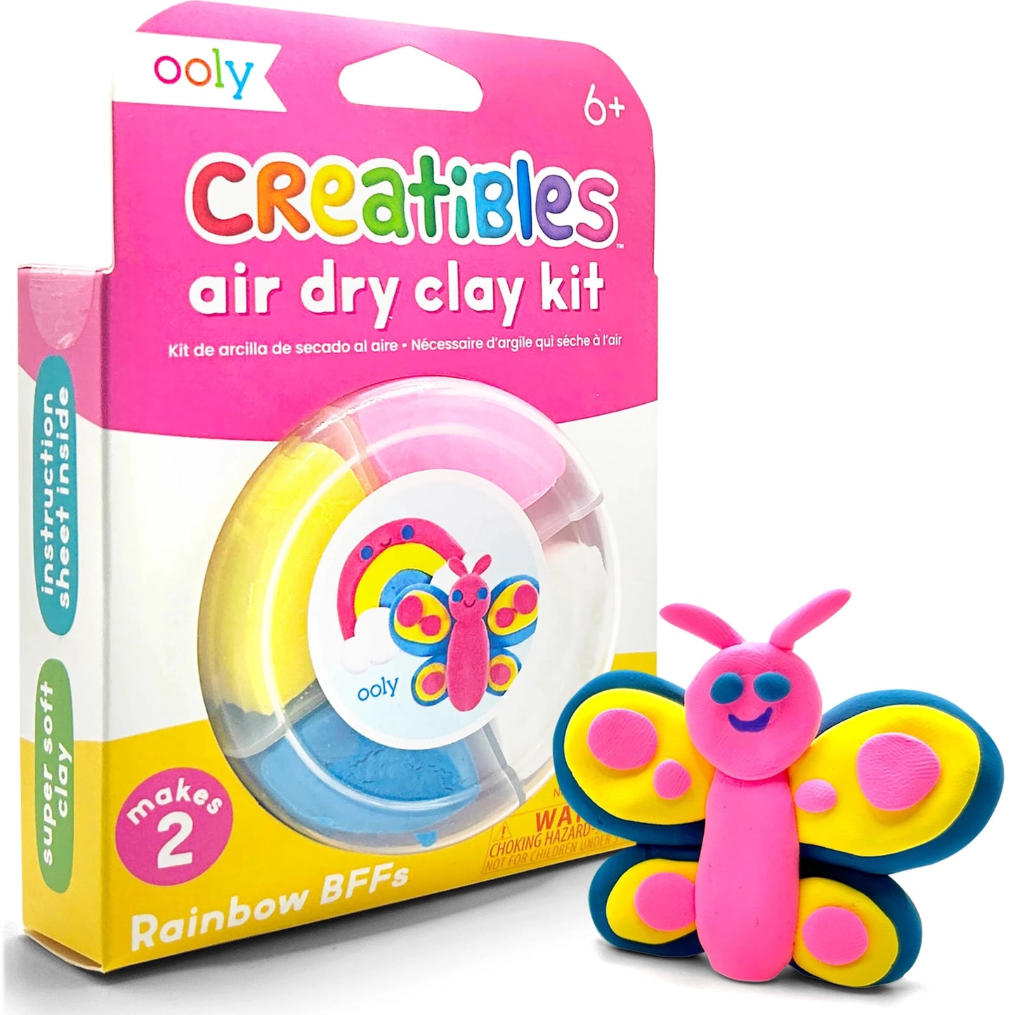 Creatibles D.I.Y. Air-Dry Clay Kit: Rainbow Bffs (Set of 4)