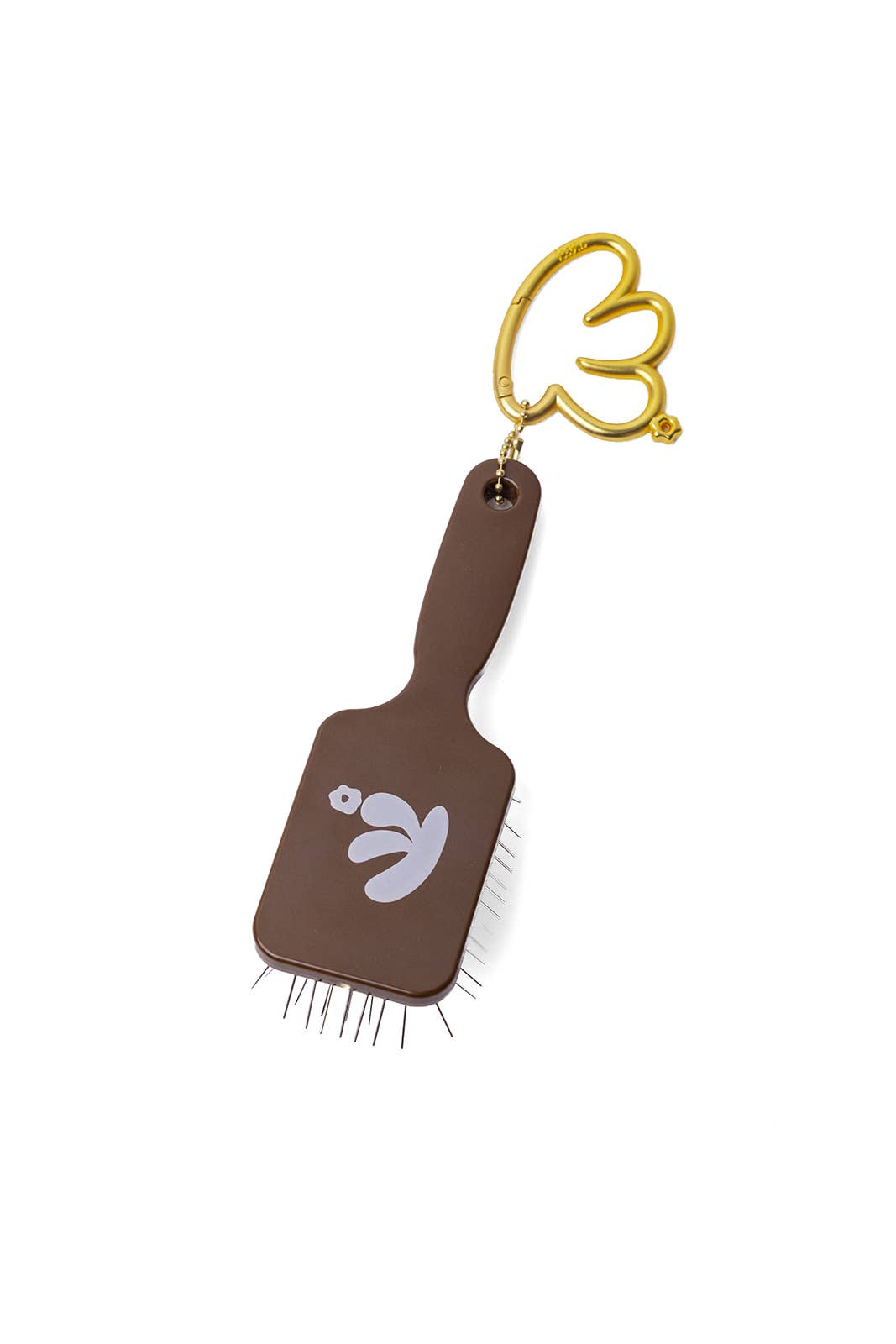 MINI SCALP TO ENDS BRUSH — TRAVEL-SIZE BRUSH: BROWN