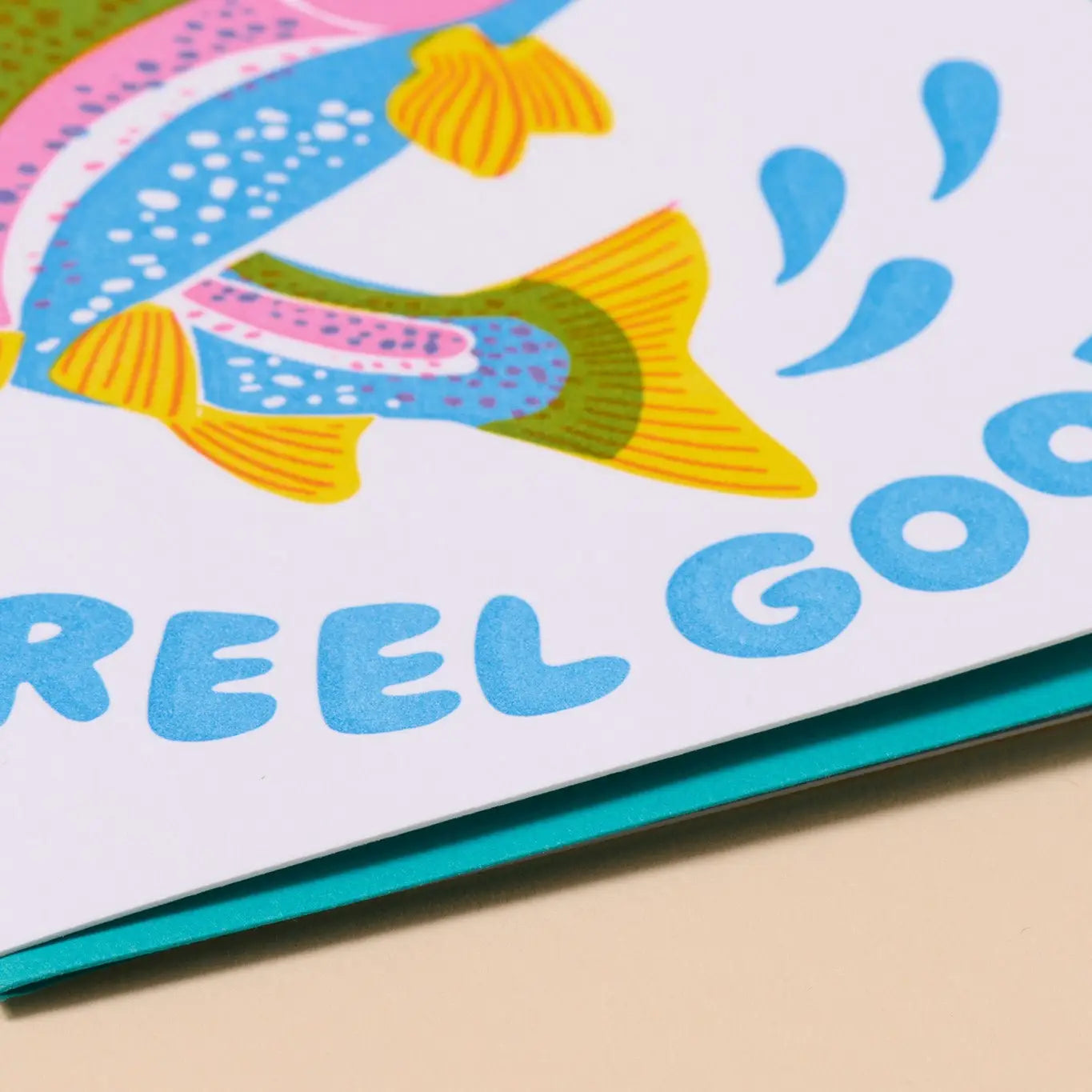 Reel Good (Trout) Letterpress Fish Birthday Card
