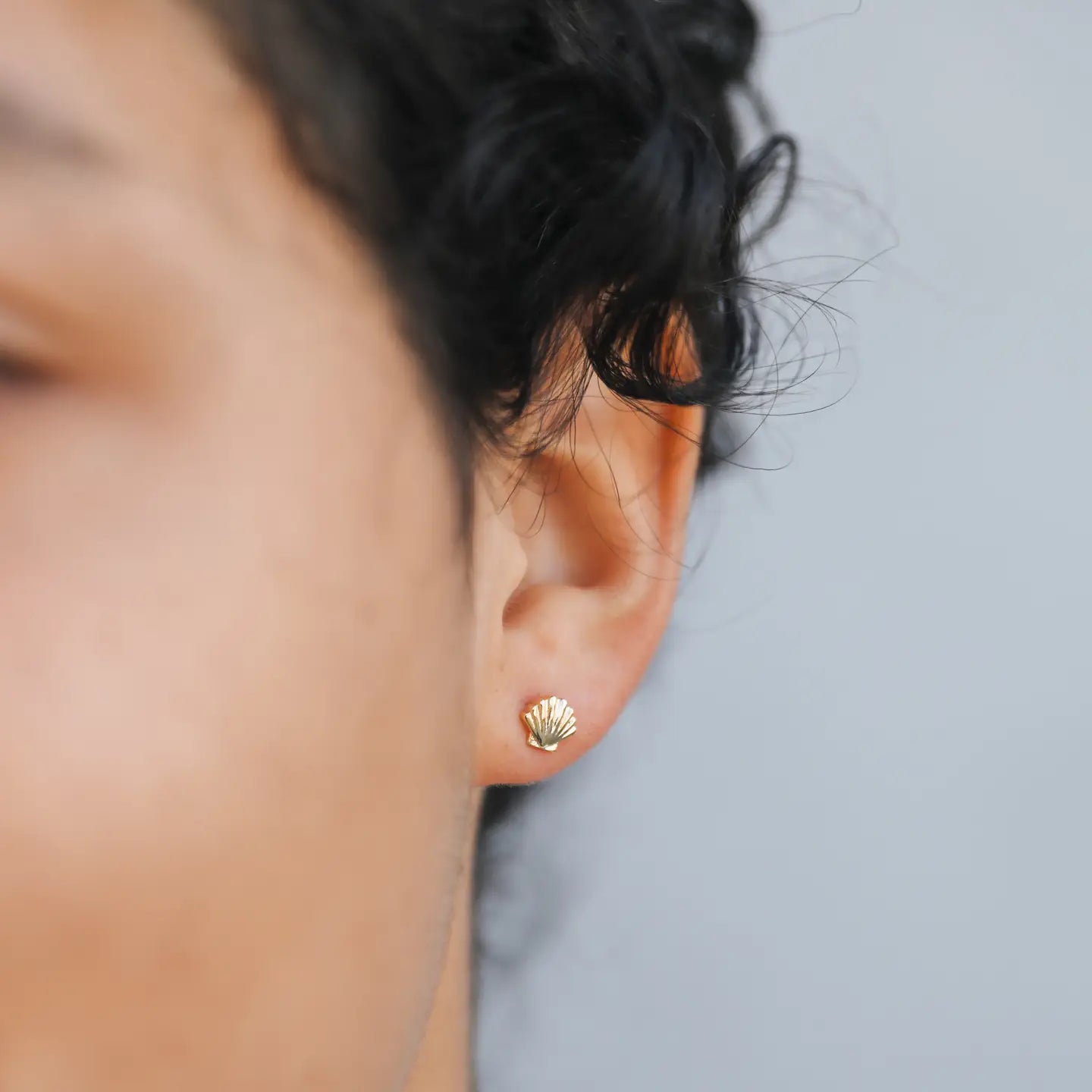 Seashell - Gold Earrings