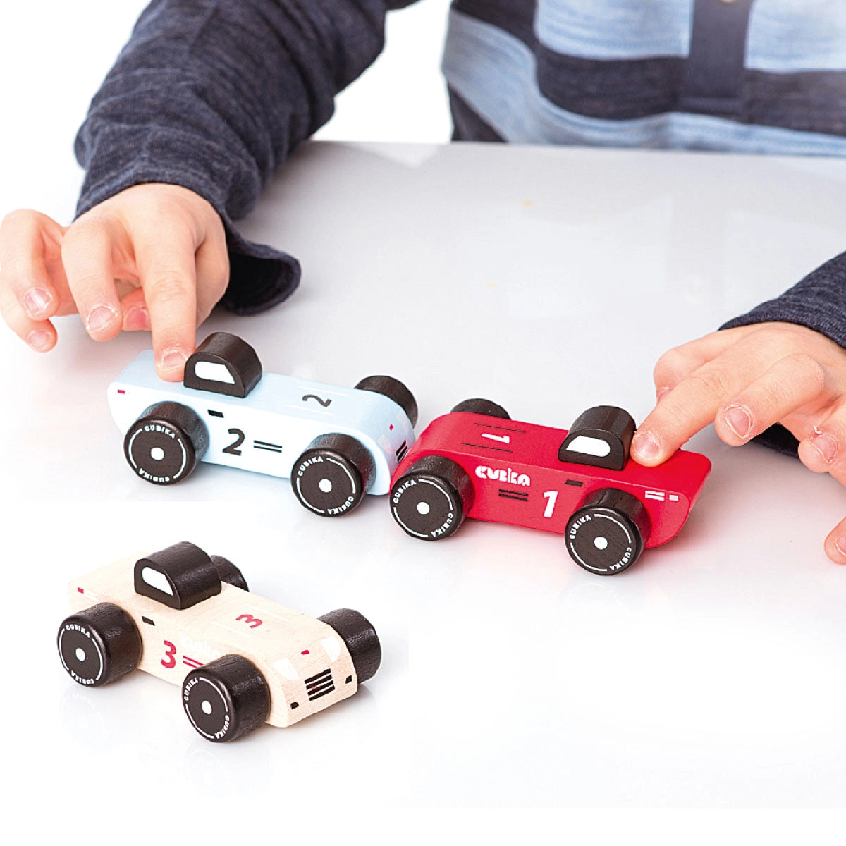 Wooden Vehicle Set - Racing Cars
