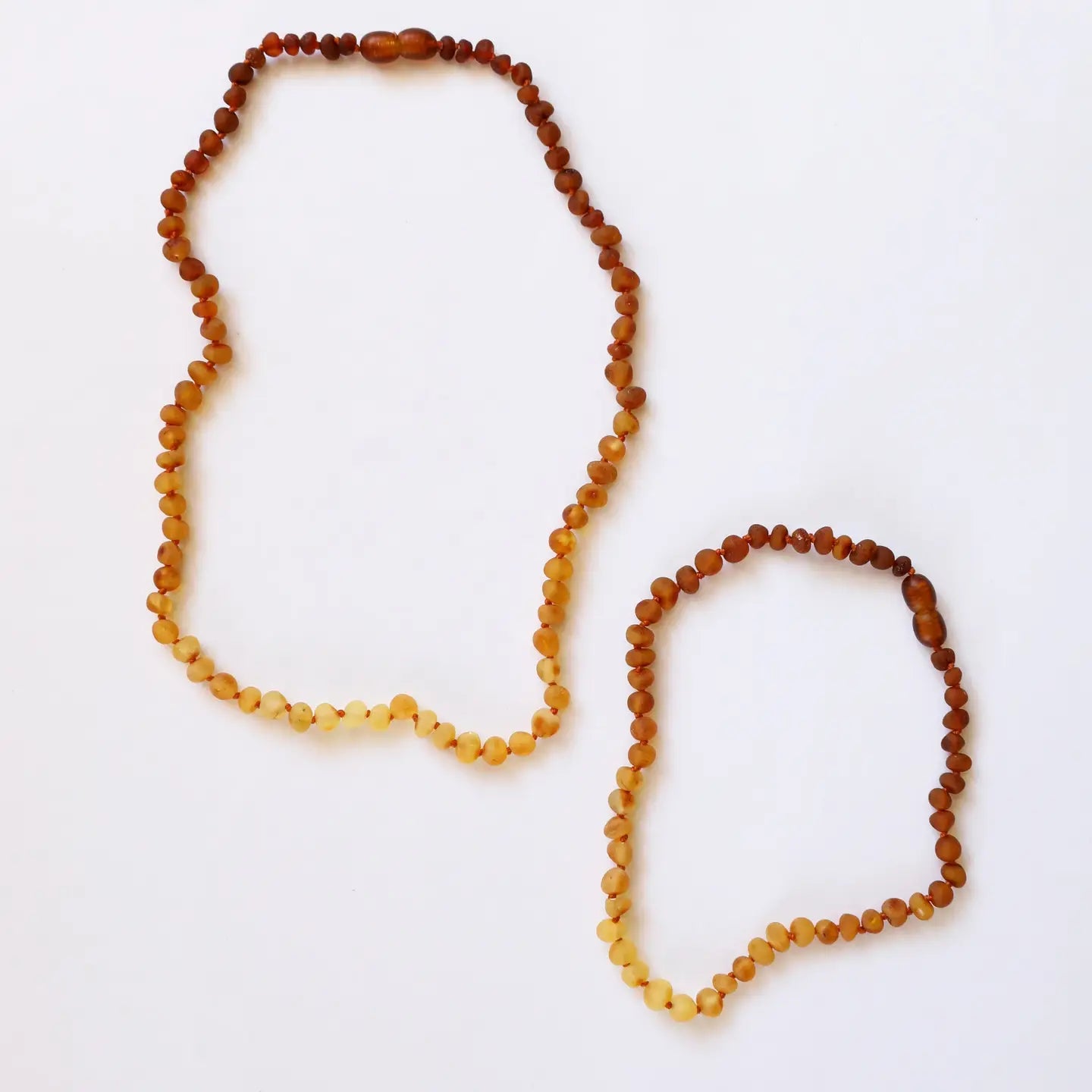 Raw Baltic Amber + Sunflower || Beaded Necklace ||