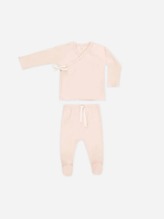 Wrap Top + Footed Pant Set || Petal