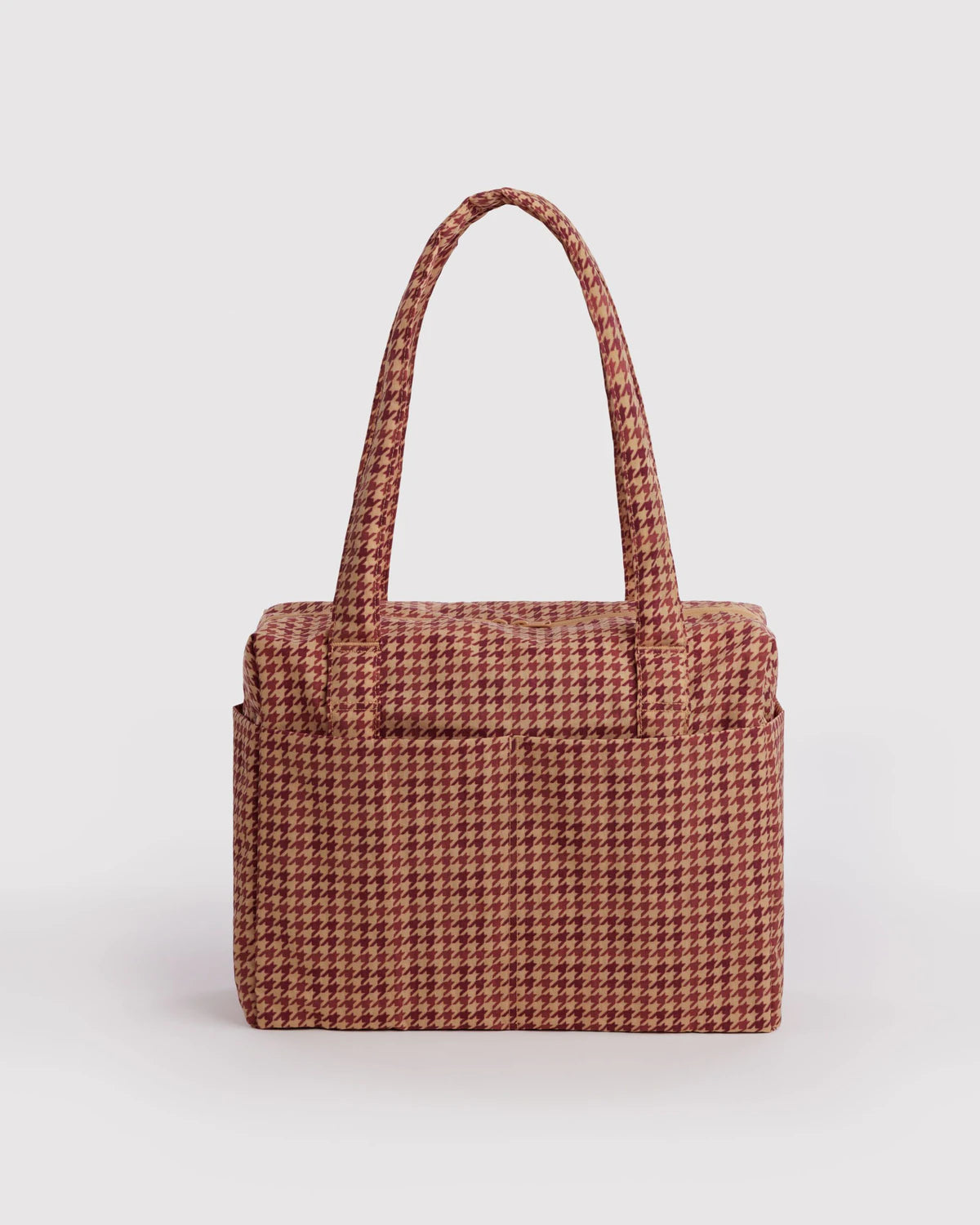 Small Cloud Carry On - Tan Houndstooth