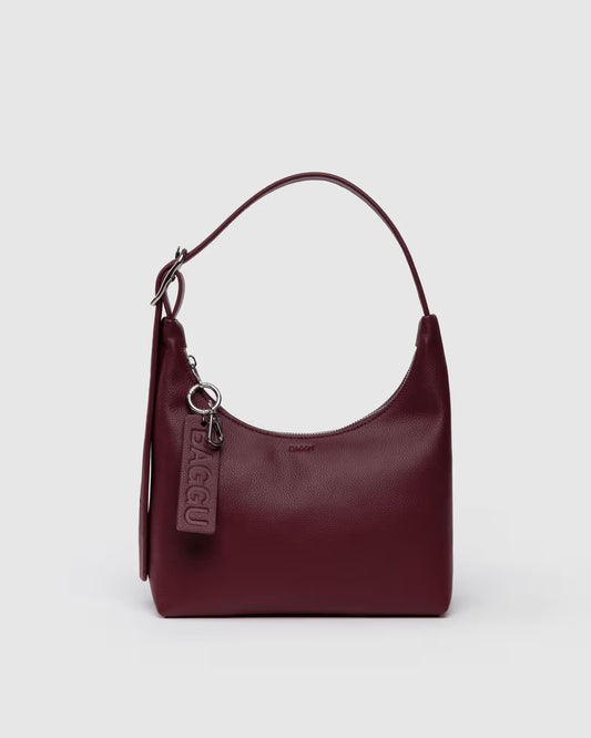 Mini Recycled Leather Shoulder Bag (Mahogany)