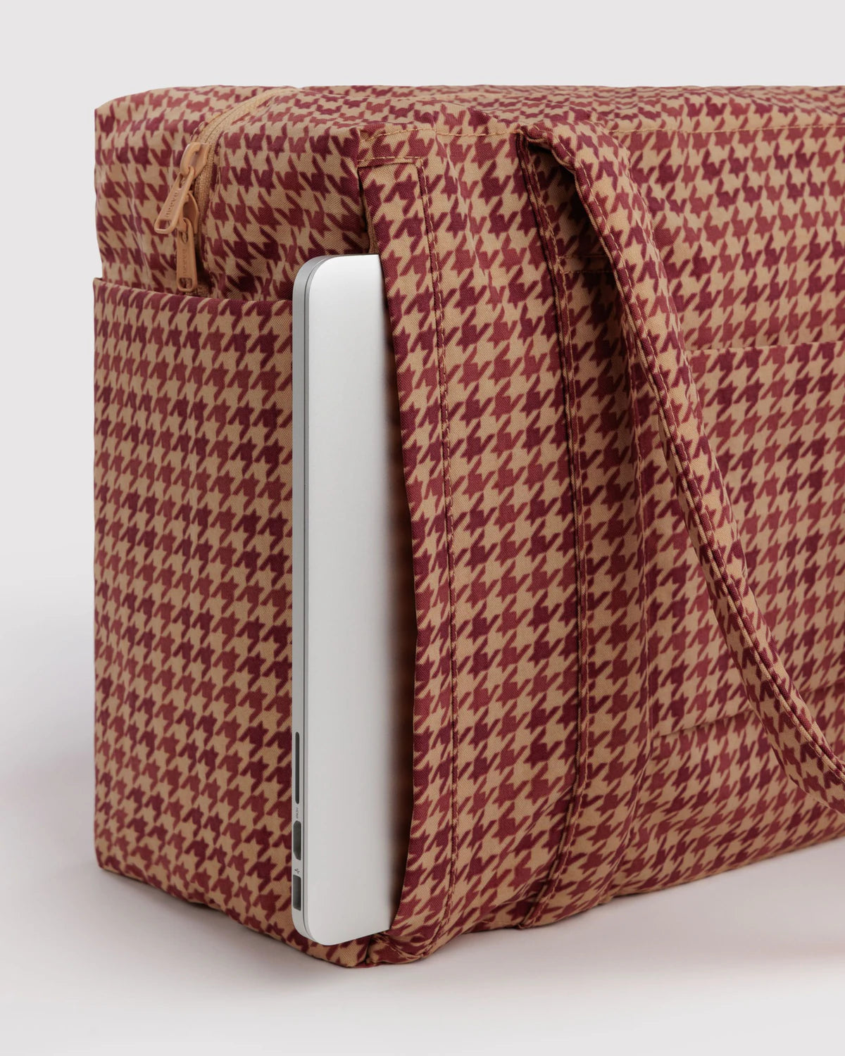 Small Cloud Carry On - Tan Houndstooth