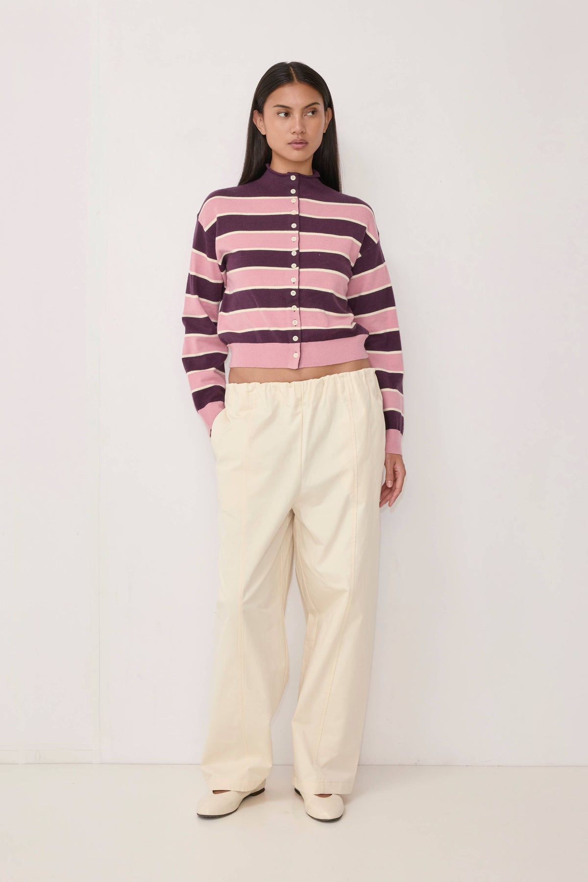 Mauve Claude Cardigan