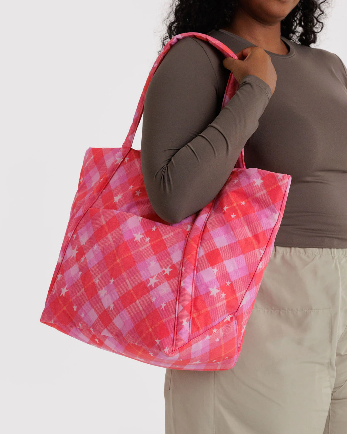 Cloud Bag (Pink Star Plaid)
